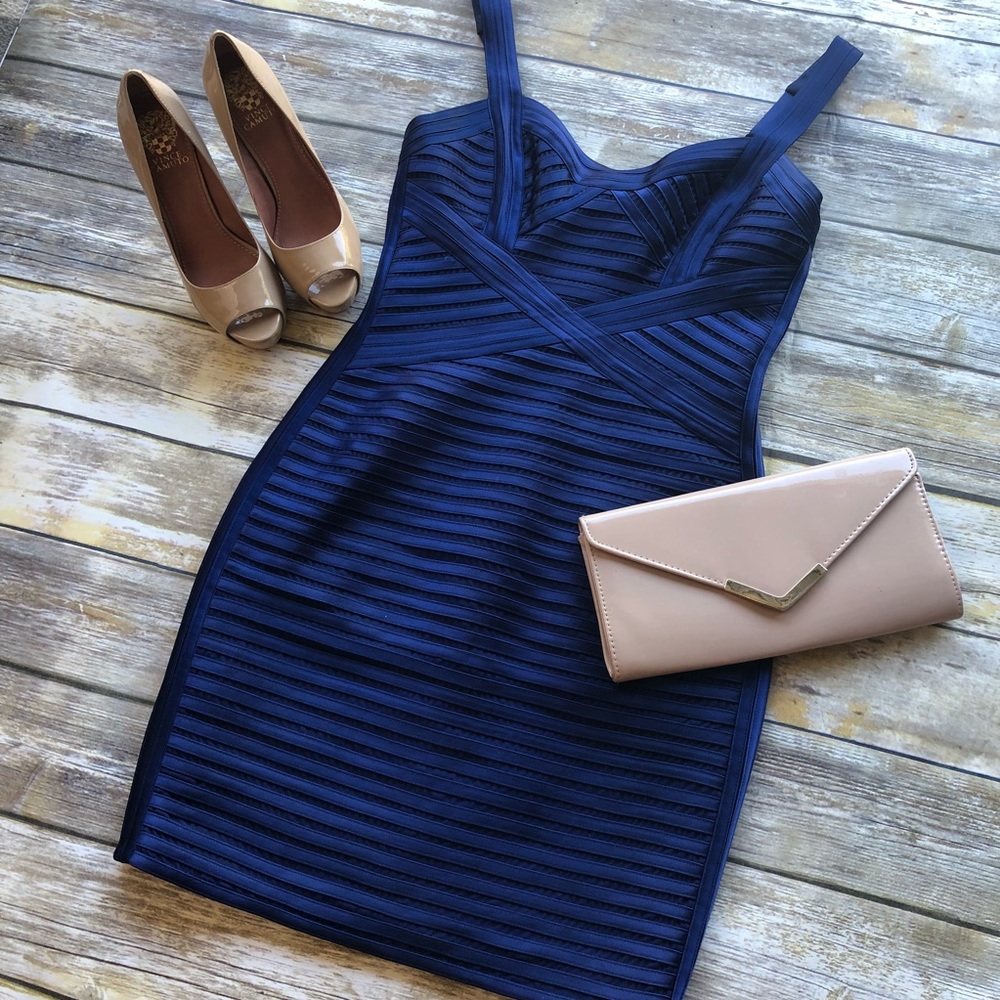 BCBG MaxAzeria Rivas Satin Bandage Dress